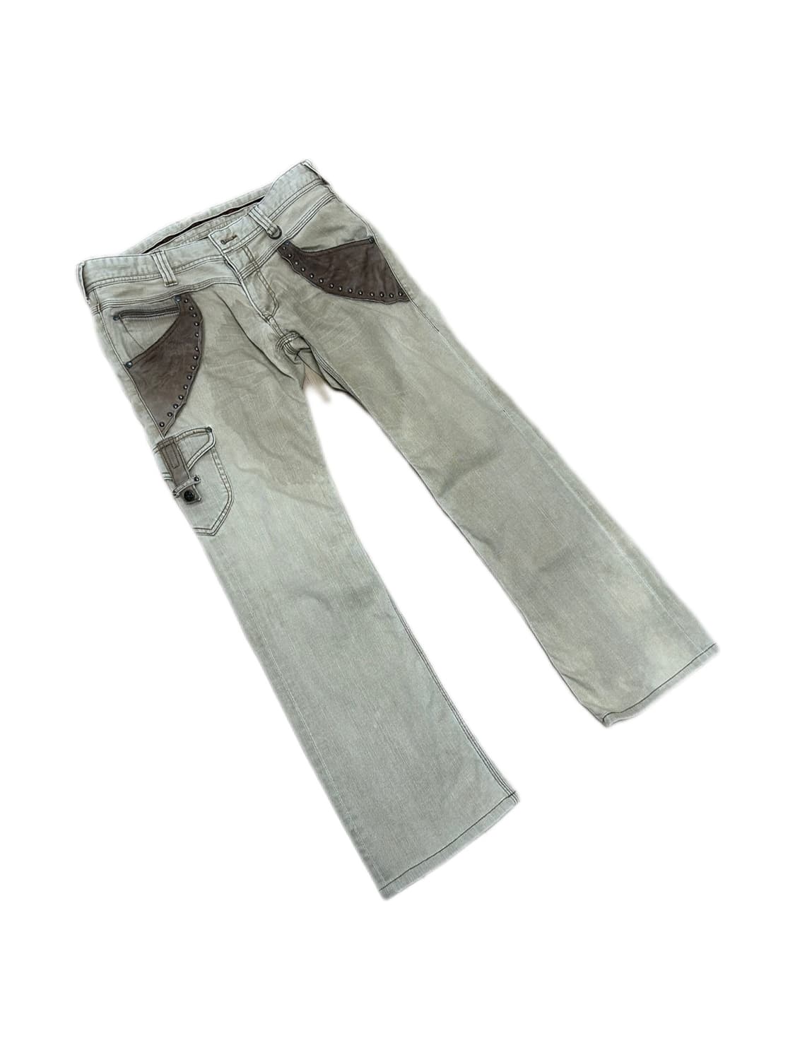 니콜 클럽 포맨 베이지 웨스터 카우보이 데님팬츠 상품이미지1