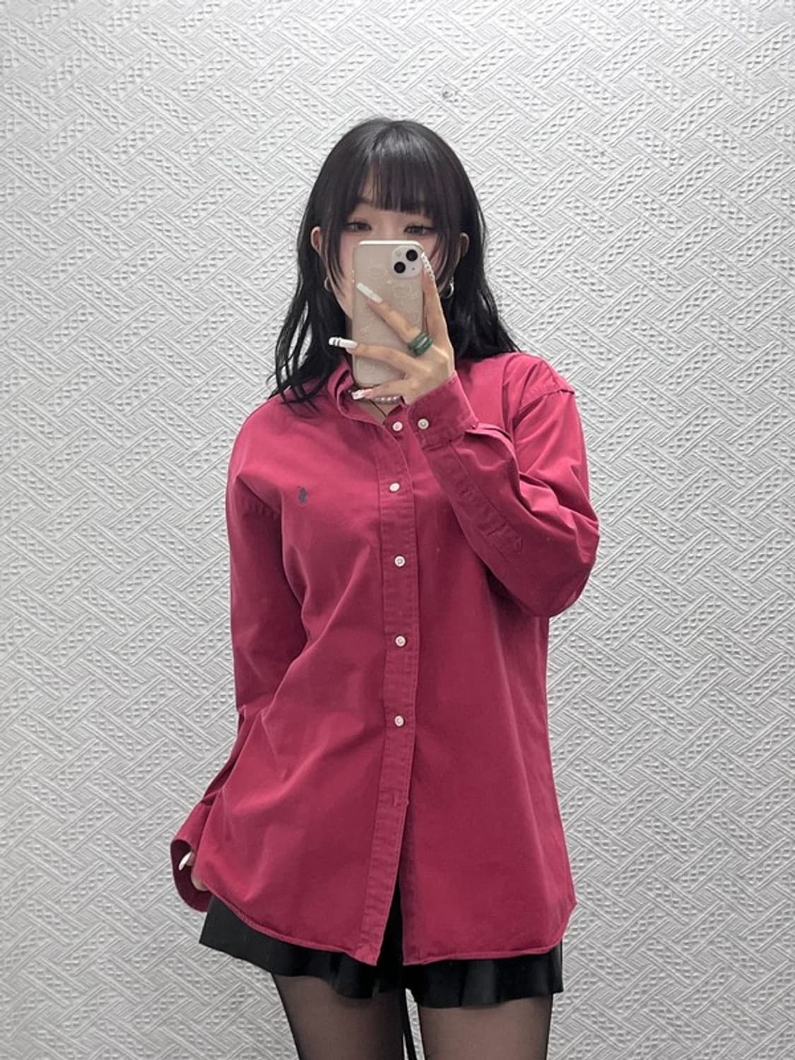 폴로 랄프로렌 빈티지 컨트리 레트로 코랄레드 셔츠 90 C11016 상품이미지1