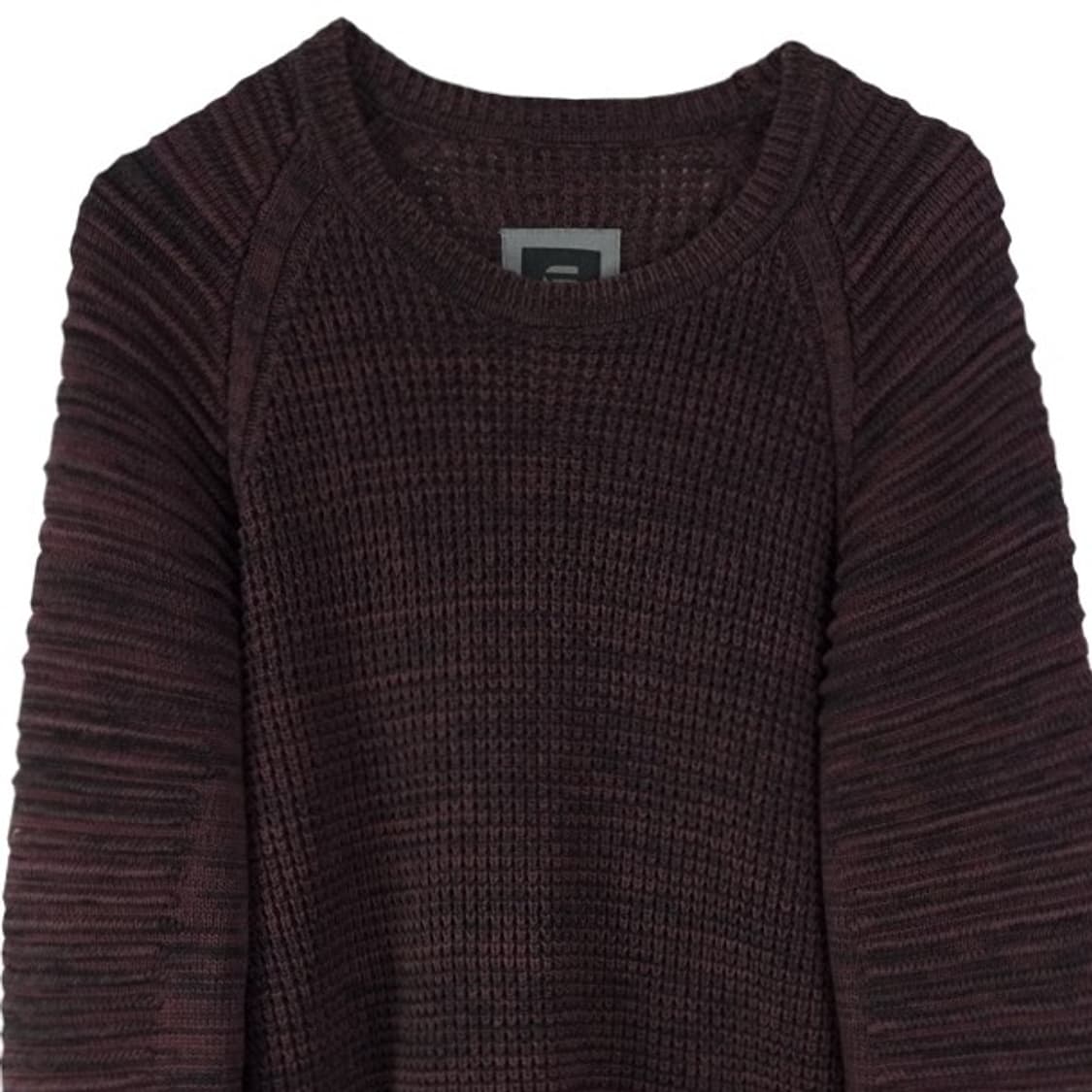 [지스타 로우] 주름 짜임 슬리브 레글런 니트 챠콜 M19288 상품이미지4