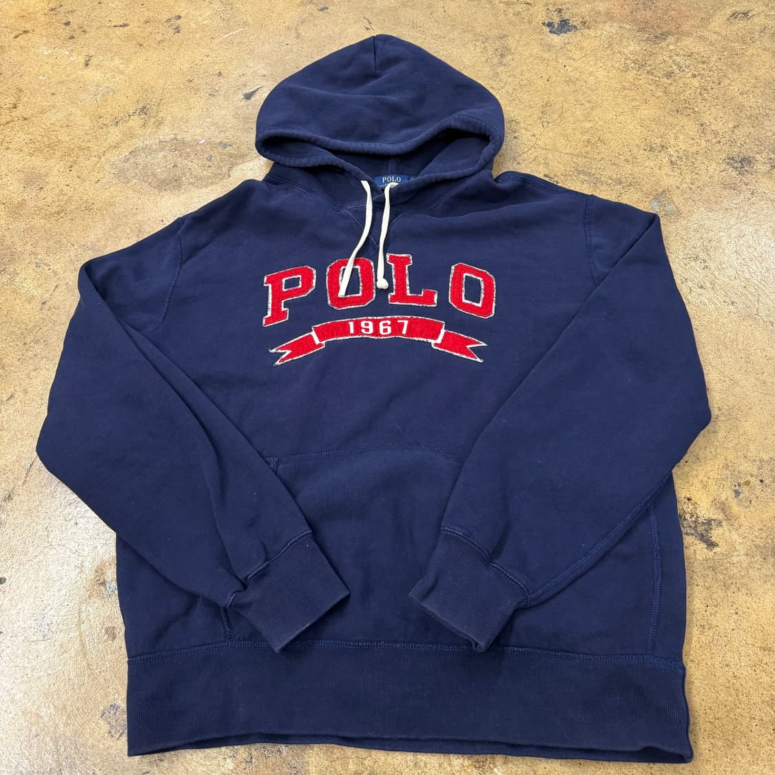 폴로 랄프로렌 네이비 레드 후드티 상품이미지2