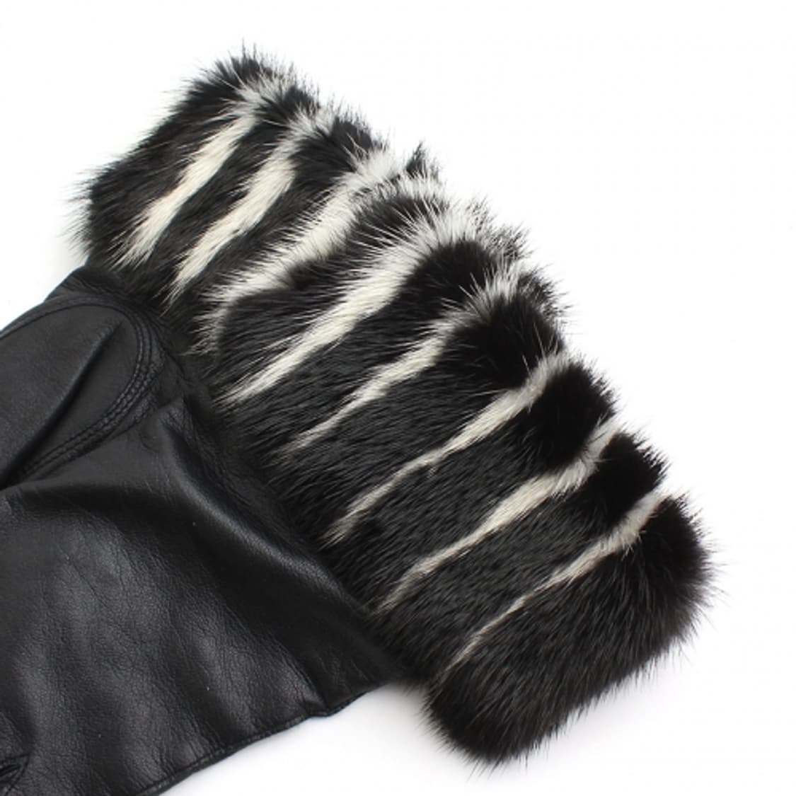 레나 랑에 밍크 퍼 트림 램스킨 장갑 상품이미지5