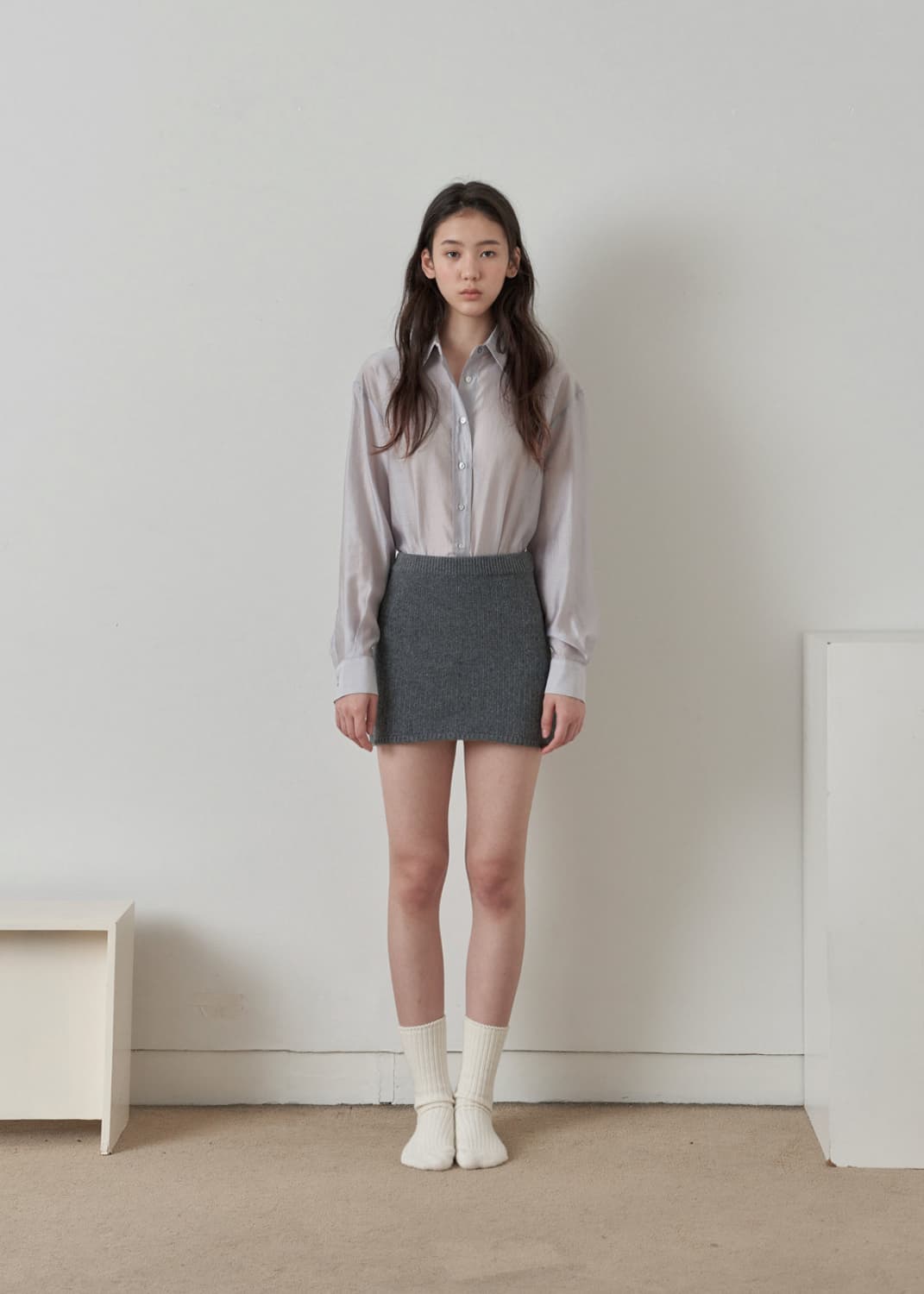 [택,새상품] REBANE 르베인 파운드 셔츠 #차콜그레이 상품이미지5