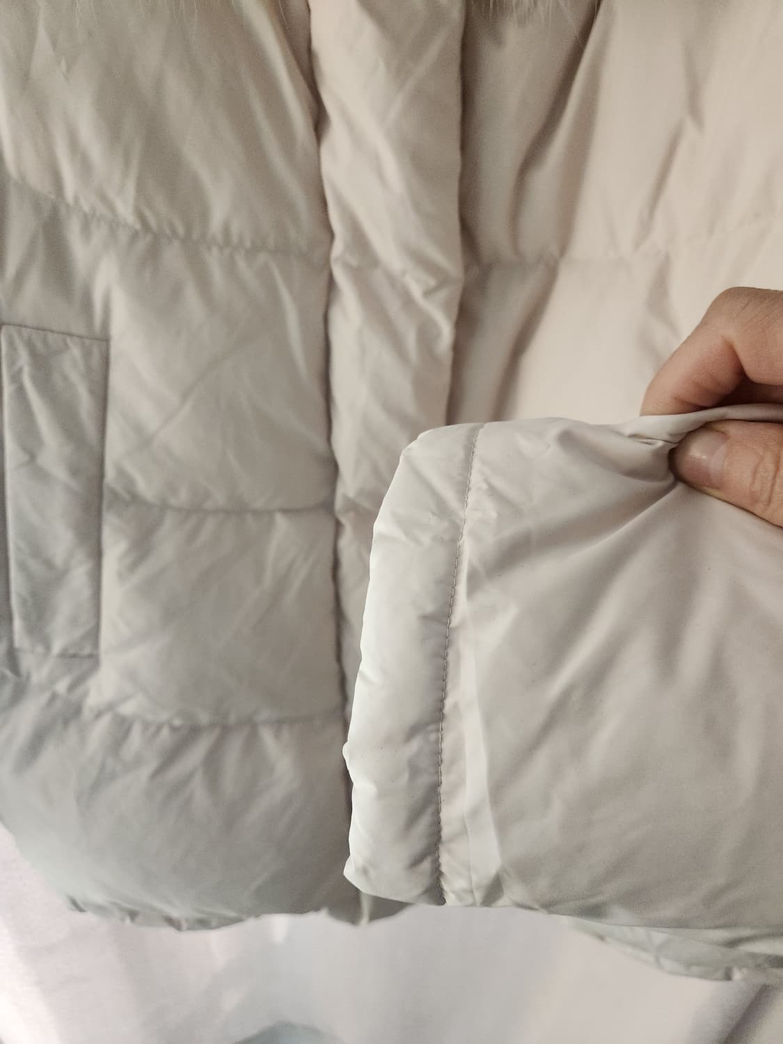 Mind Bridge아이보리 여우털퍼 카라 다운숏 패딩 점퍼 상품이미지4