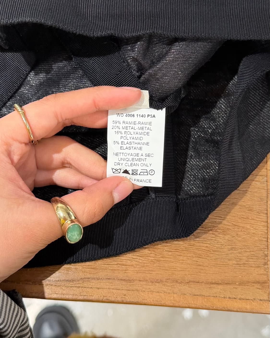 랑방 블랙 드레이프 미디 스커트 상품이미지9