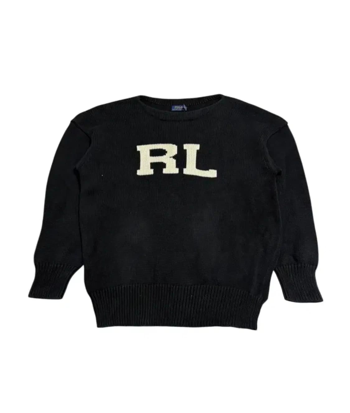 폴로 RL 로고 인타르시아 니트 블랙 상품이미지2