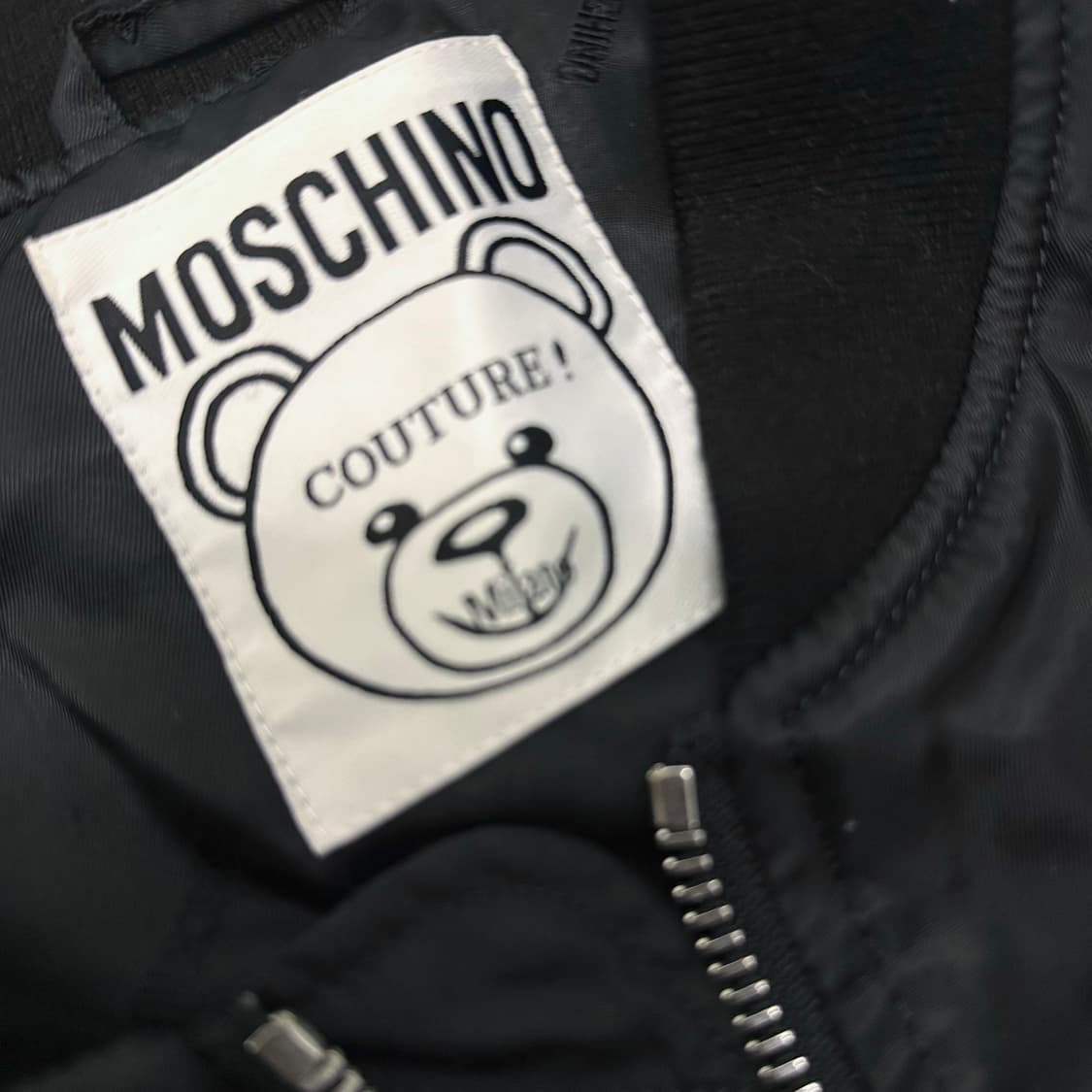 MOSCHINO 모스키노 봄버 항공점퍼 자켓 블랙 상품이미지4