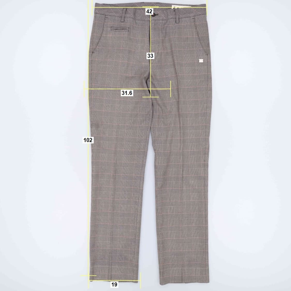 [32] 블랙앤화이트 남성 하운드투스 체크 팬츠 바지 3882 상품이미지8