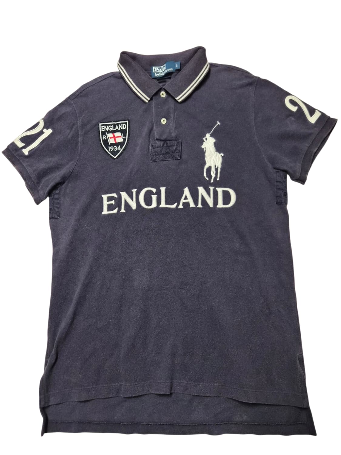 [정품] 폴로 랄프로렌 빅포니 잉글랜드 패치 카라티 상품이미지1