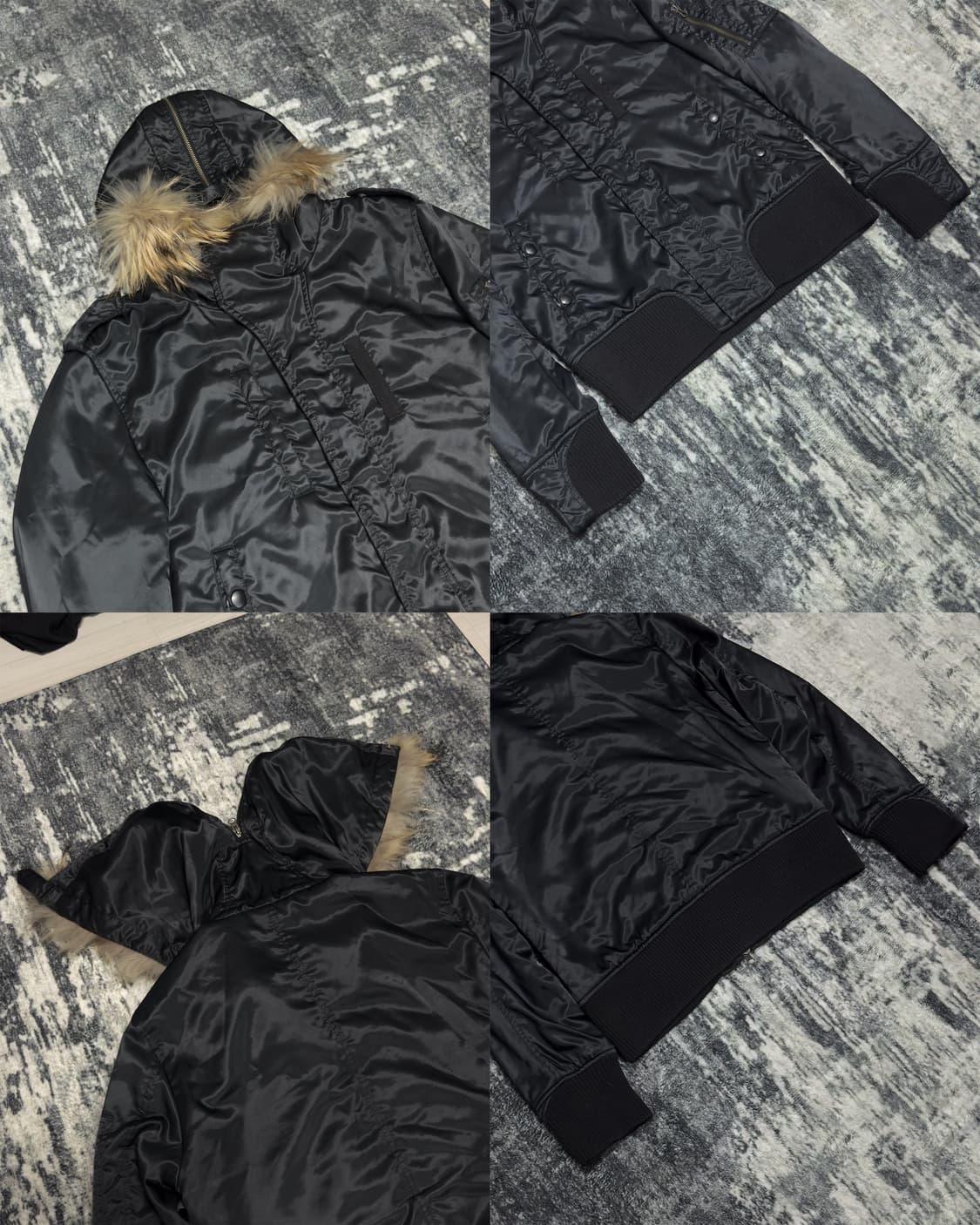 {Unknown} Zip-Split Fur MA-1 Bomber 상품이미지4