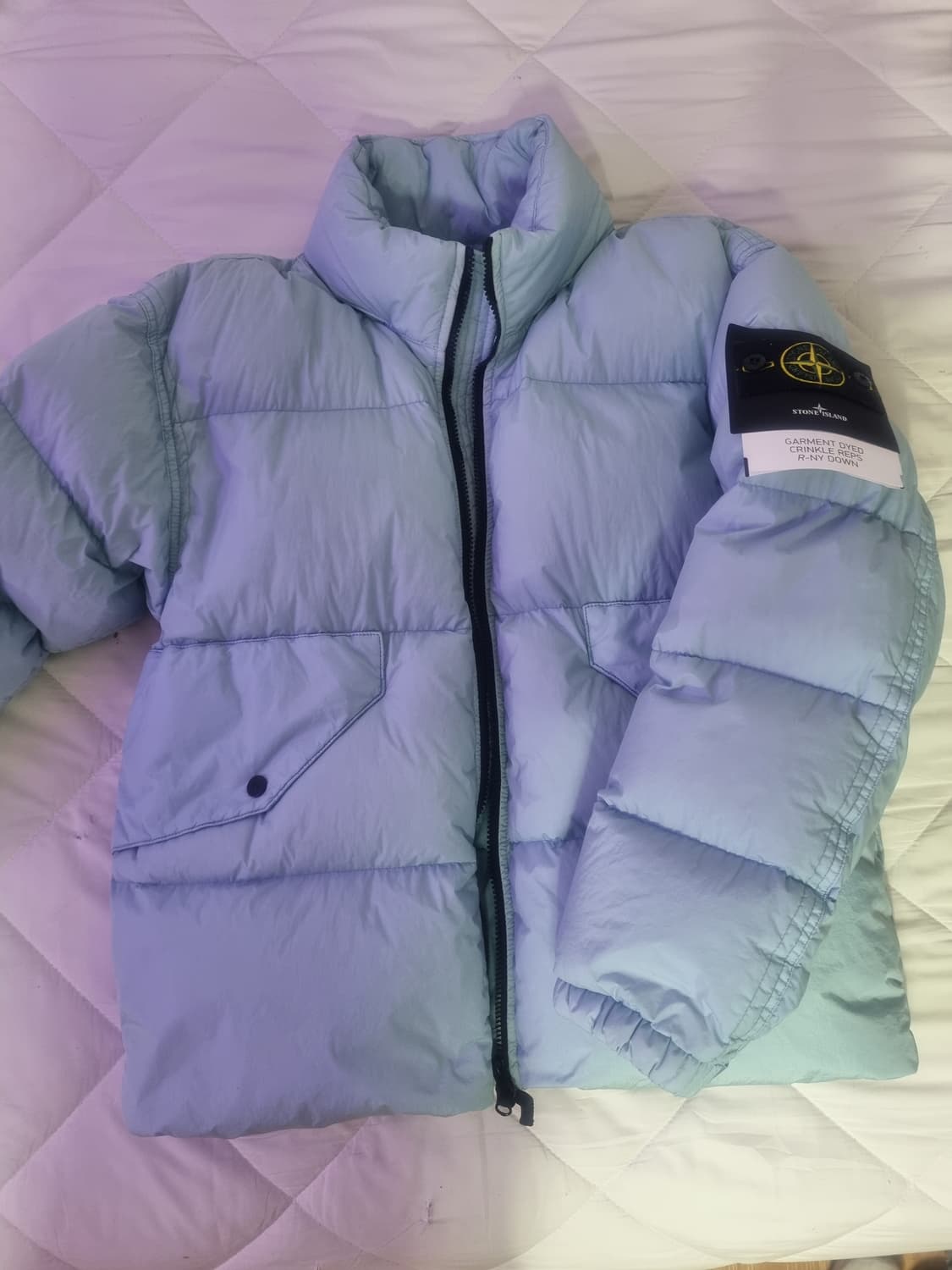 스톤아일랜드 23fw 크링클랩스 m 새상품 스카이블루 (레어) 상품이미지1