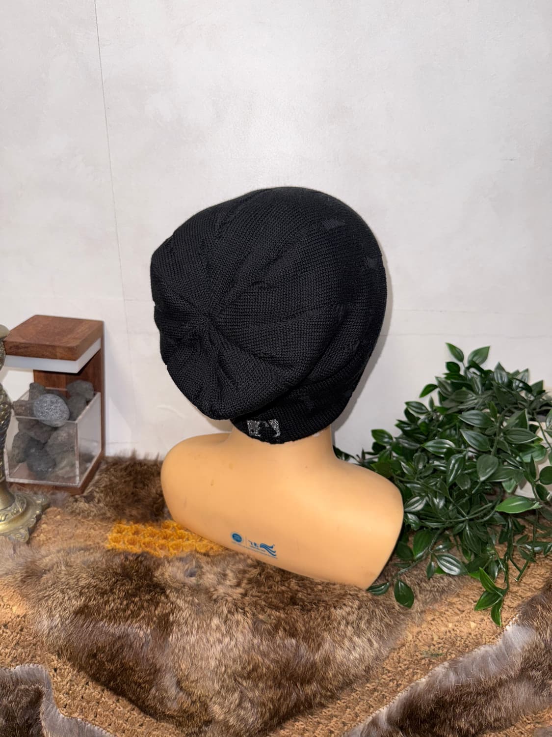 MLB black damage lettering loose beanie 상품이미지3