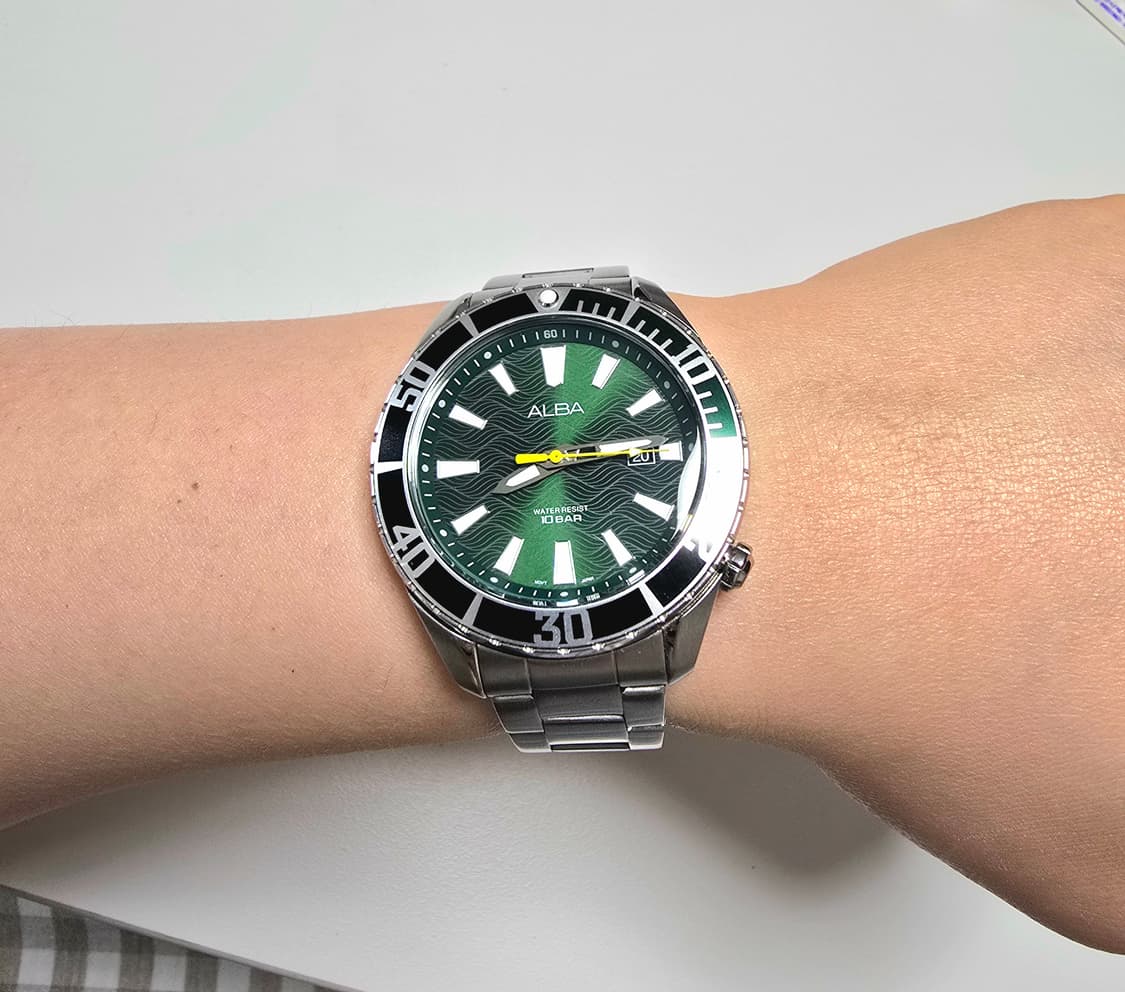 세이코 ALBA 그린 웨이브 다이얼 AG8K29X1 상품이미지7