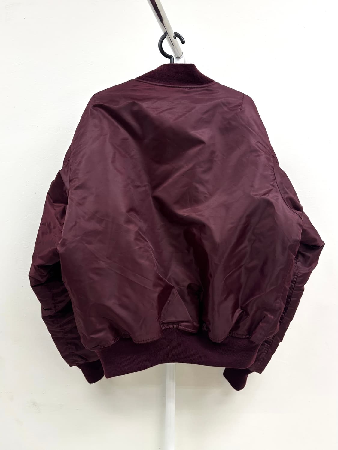 빈티지 버건디 MA-1 블루종 봄버 자켓 상품이미지9