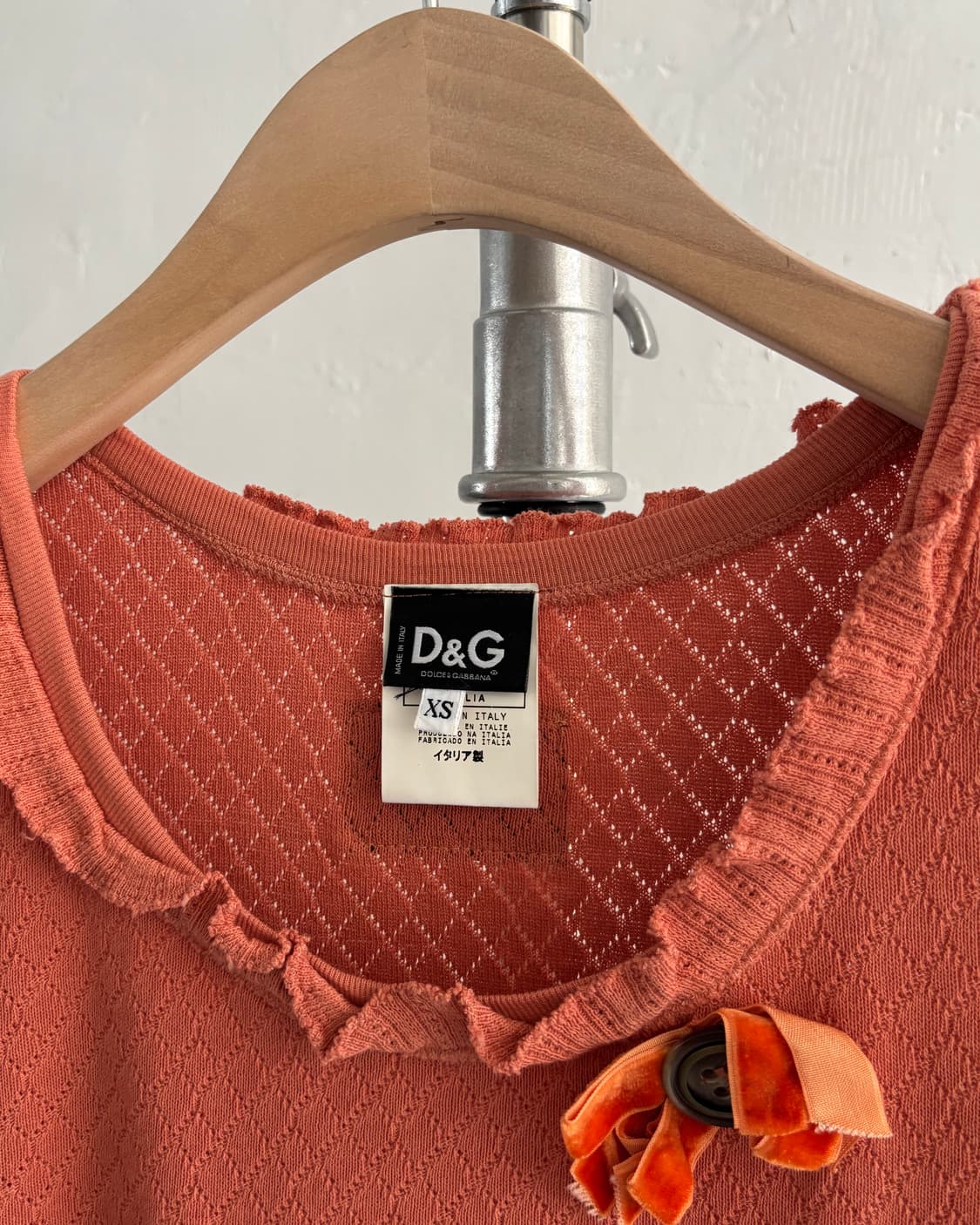 Dolce & Gabbana 돌체앤가바나 코랄 프릴 펀칭 티셔츠 상품이미지8