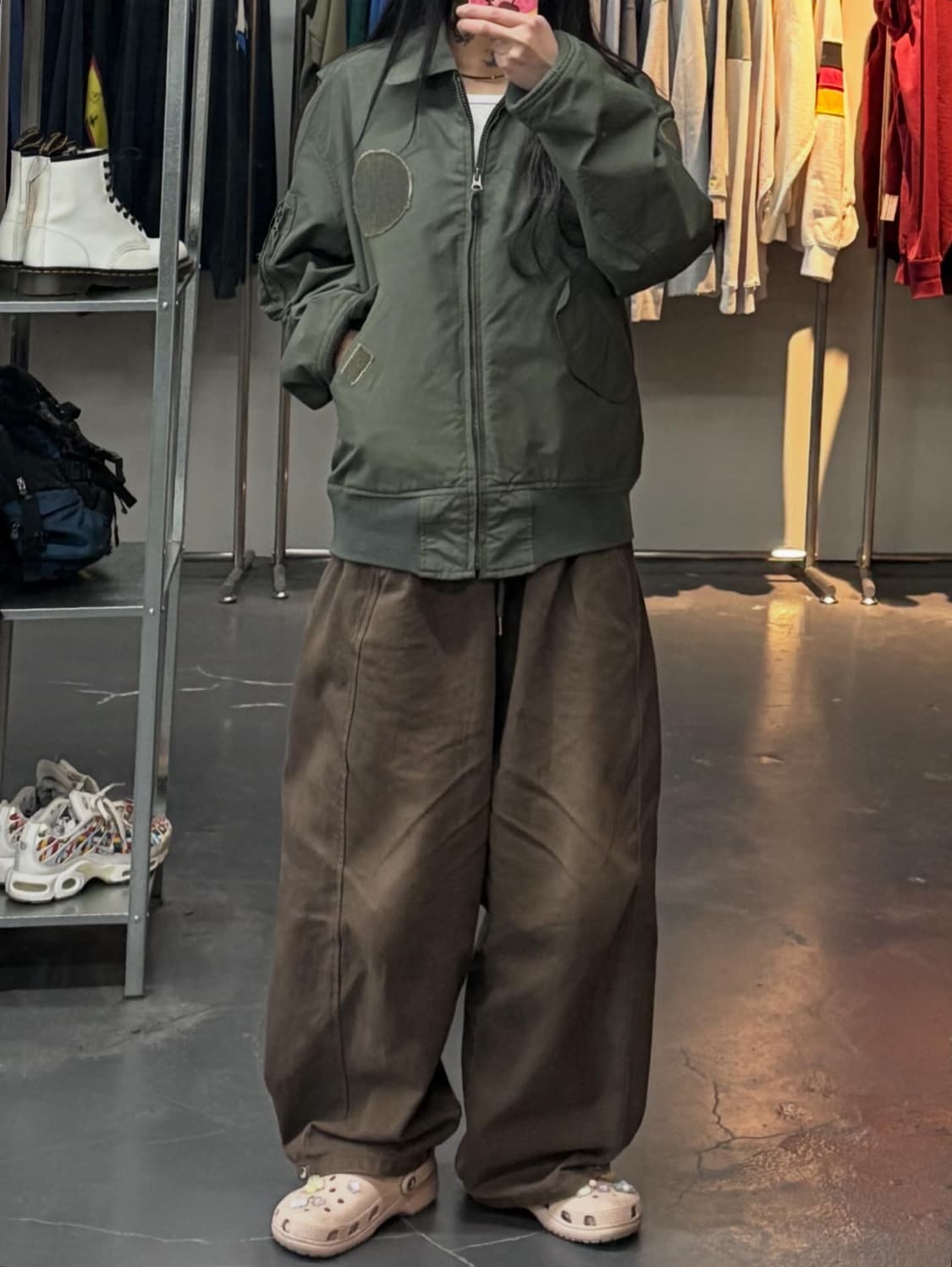 빈티지 공군 카키 항공 자켓 A3218 상품이미지1