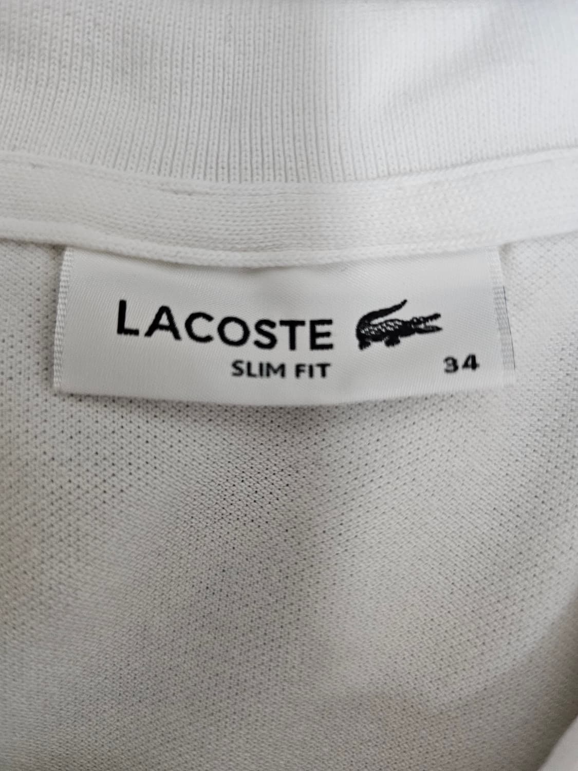 라코스테 여성 화이트 반팔 카라티 34 상품이미지3