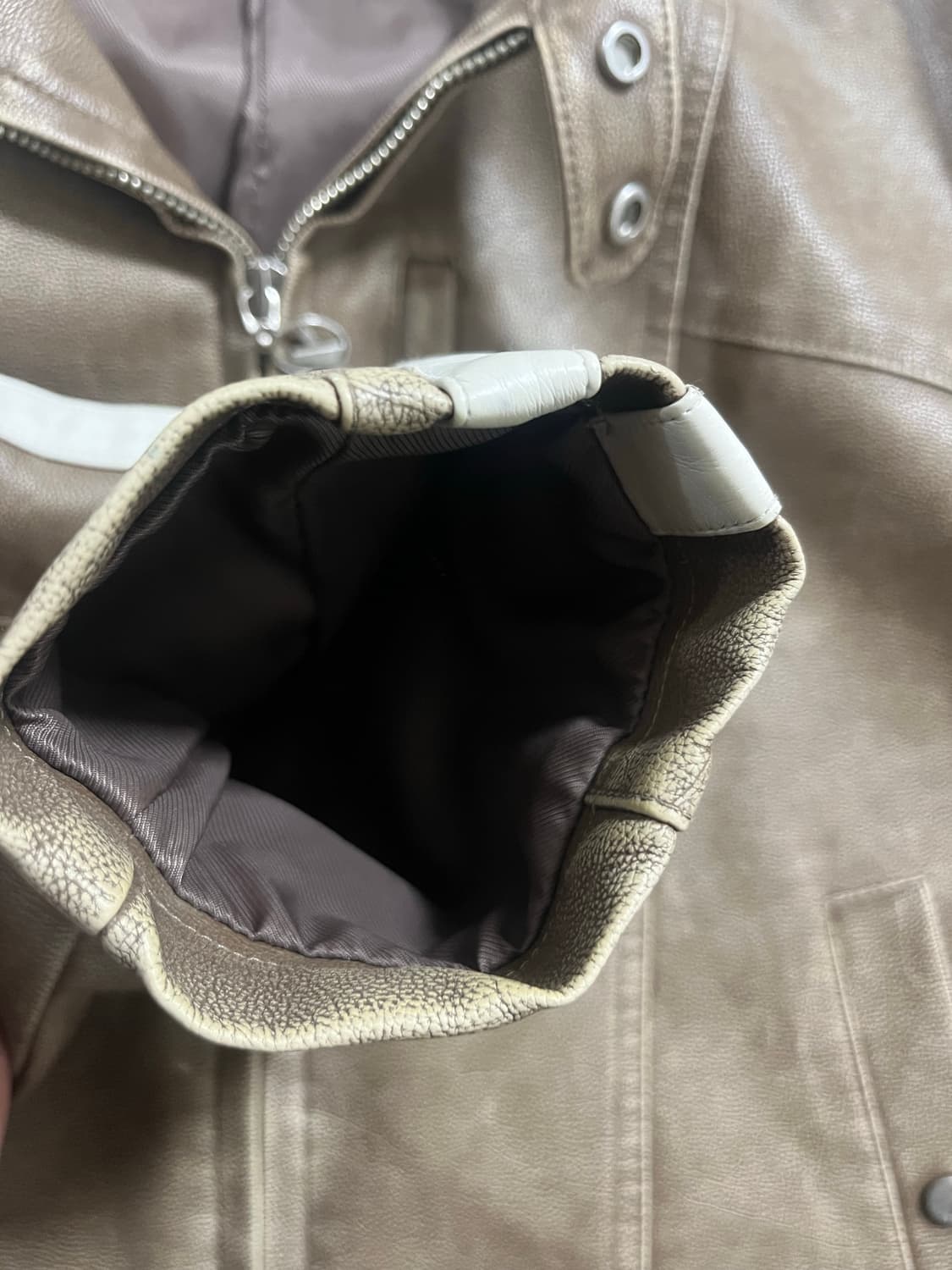 yuse 유즈 크랙 레더 바이커 자켓 상품이미지8