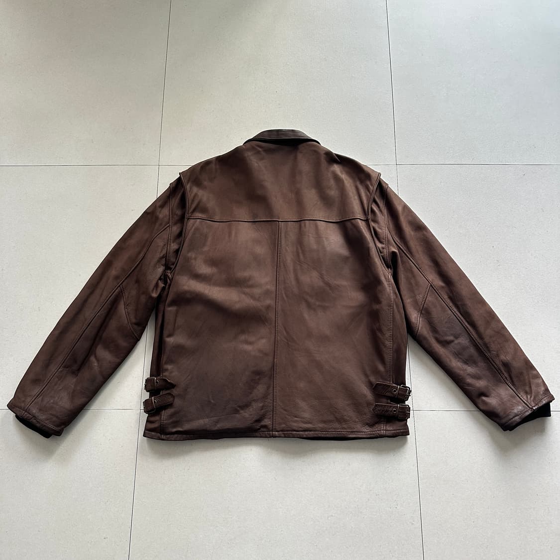 90s 이태리 생산 레더 스포츠 자켓 M 상품이미지8