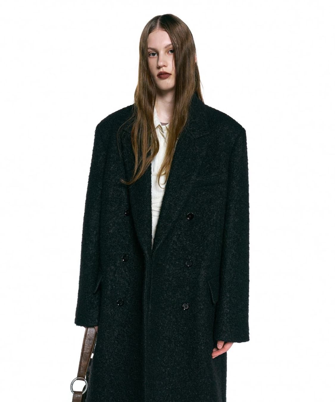 인사일런스우먼 키드 모헤어 부클 코트 상품이미지2