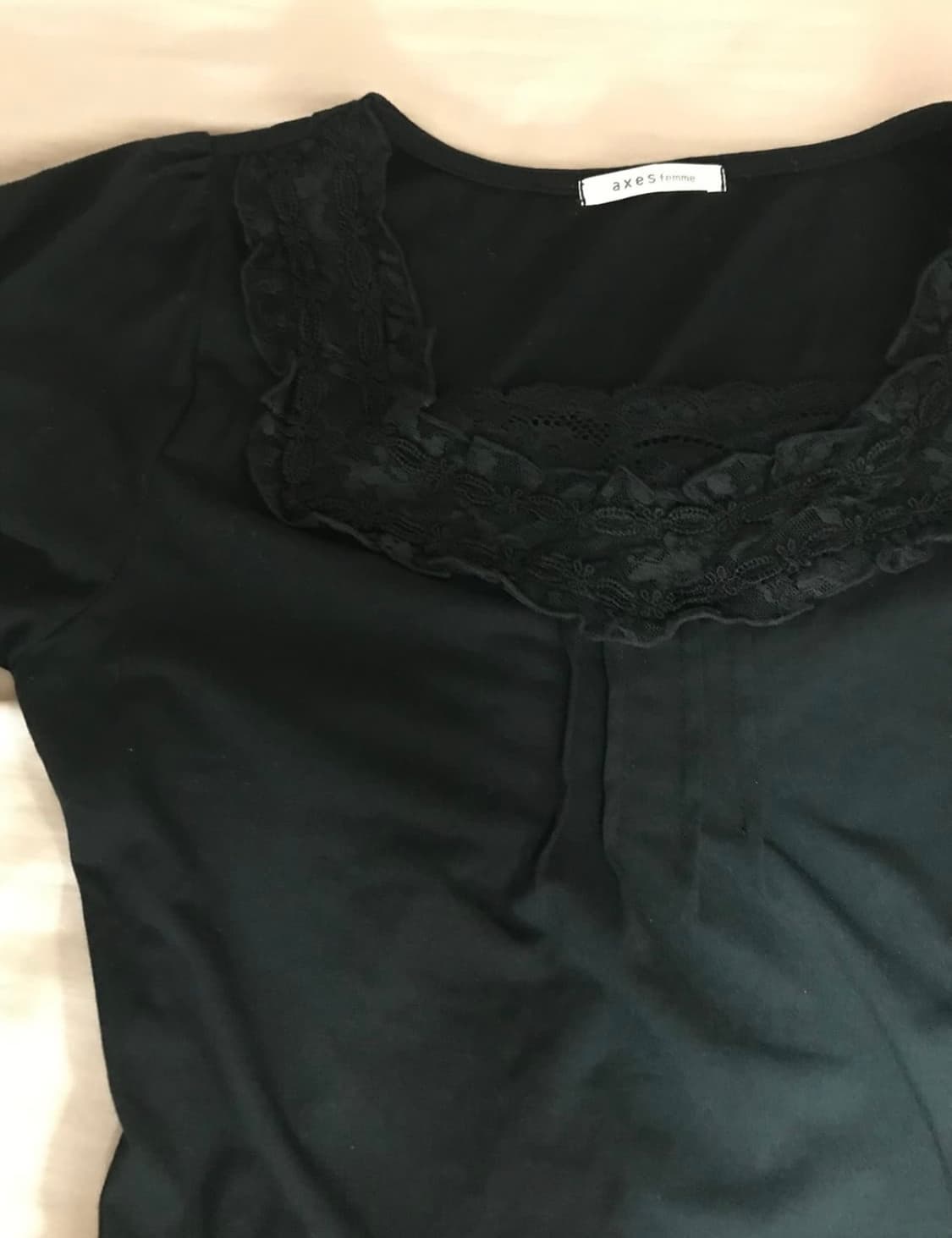 axes femme 엑시즈팜 레이스 티셔츠 상품이미지2