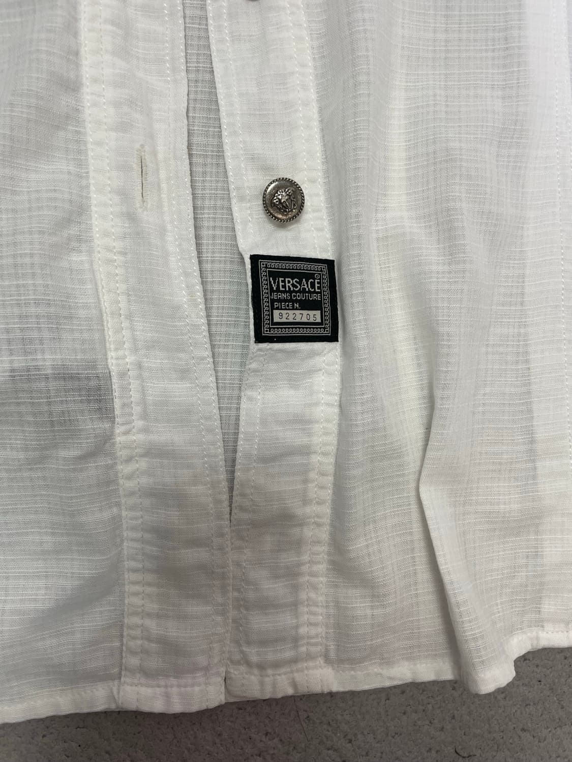 베르사체 화이트 시스루 셔츠 상품이미지4