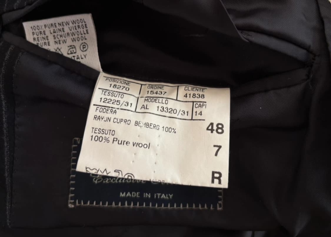 까날리 이태리제 100% 버진울 핀스트라이프 자켓 (48) 상품이미지5