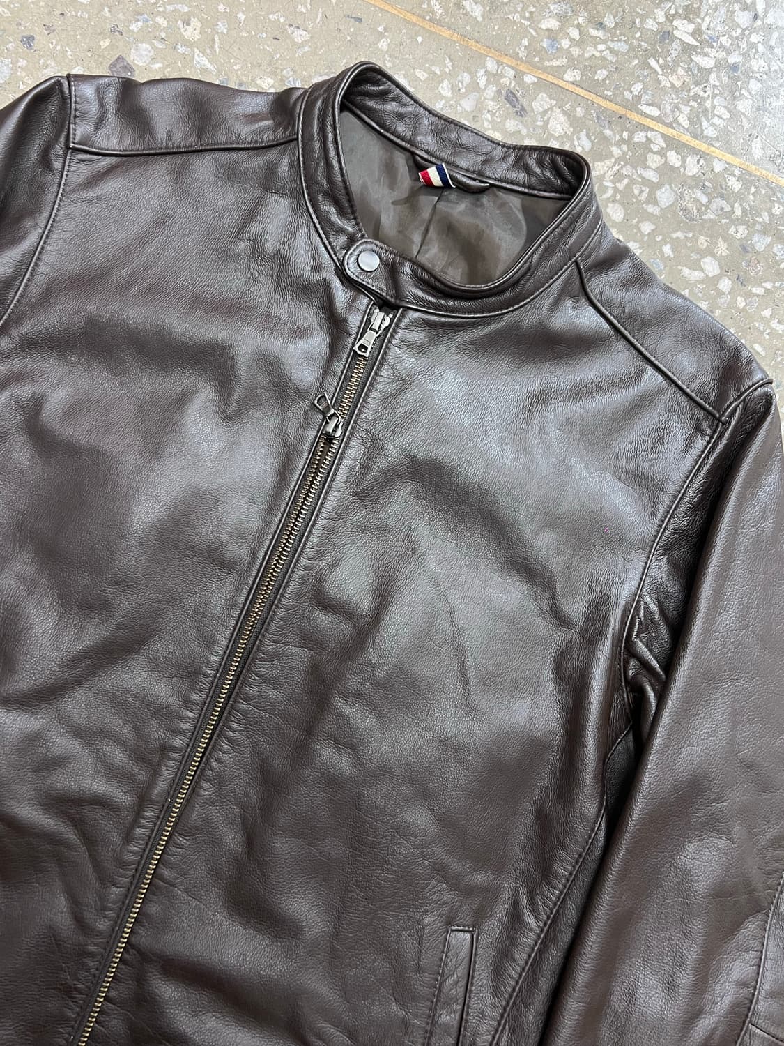 Beams Heart Cow Leather Cafe Racer Jacke 상품이미지4