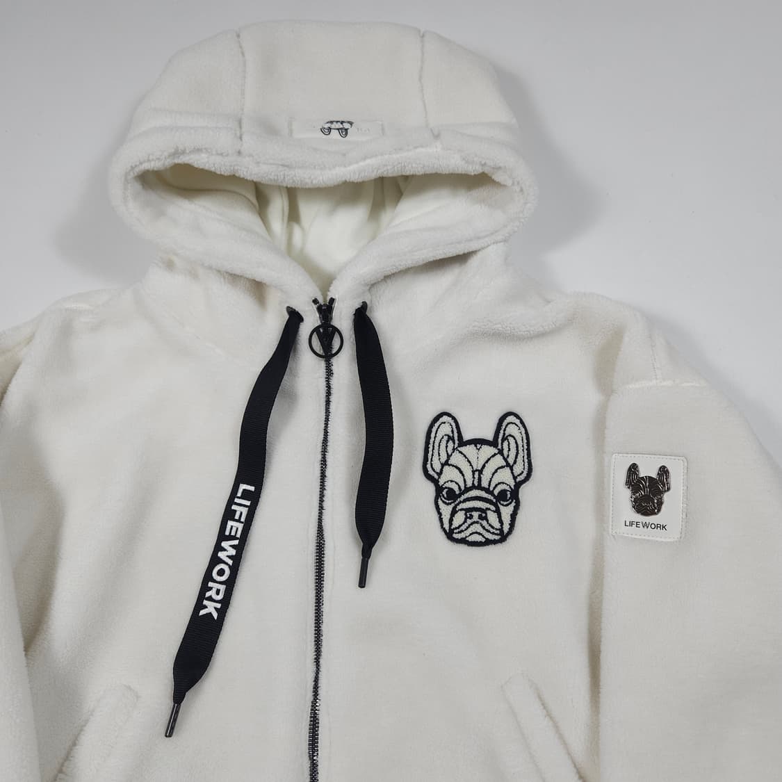 라이프워크 화이트 후리스 상품이미지2