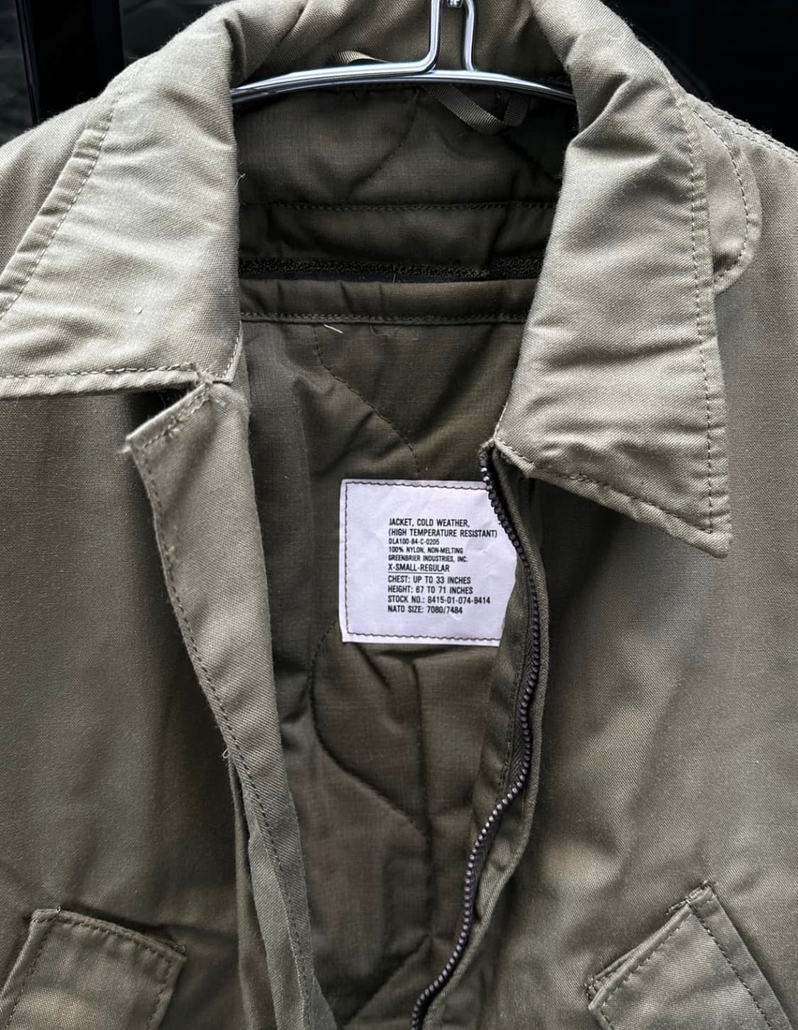 1984 US Army CVC Tanker Jacket (xs) 상품이미지3