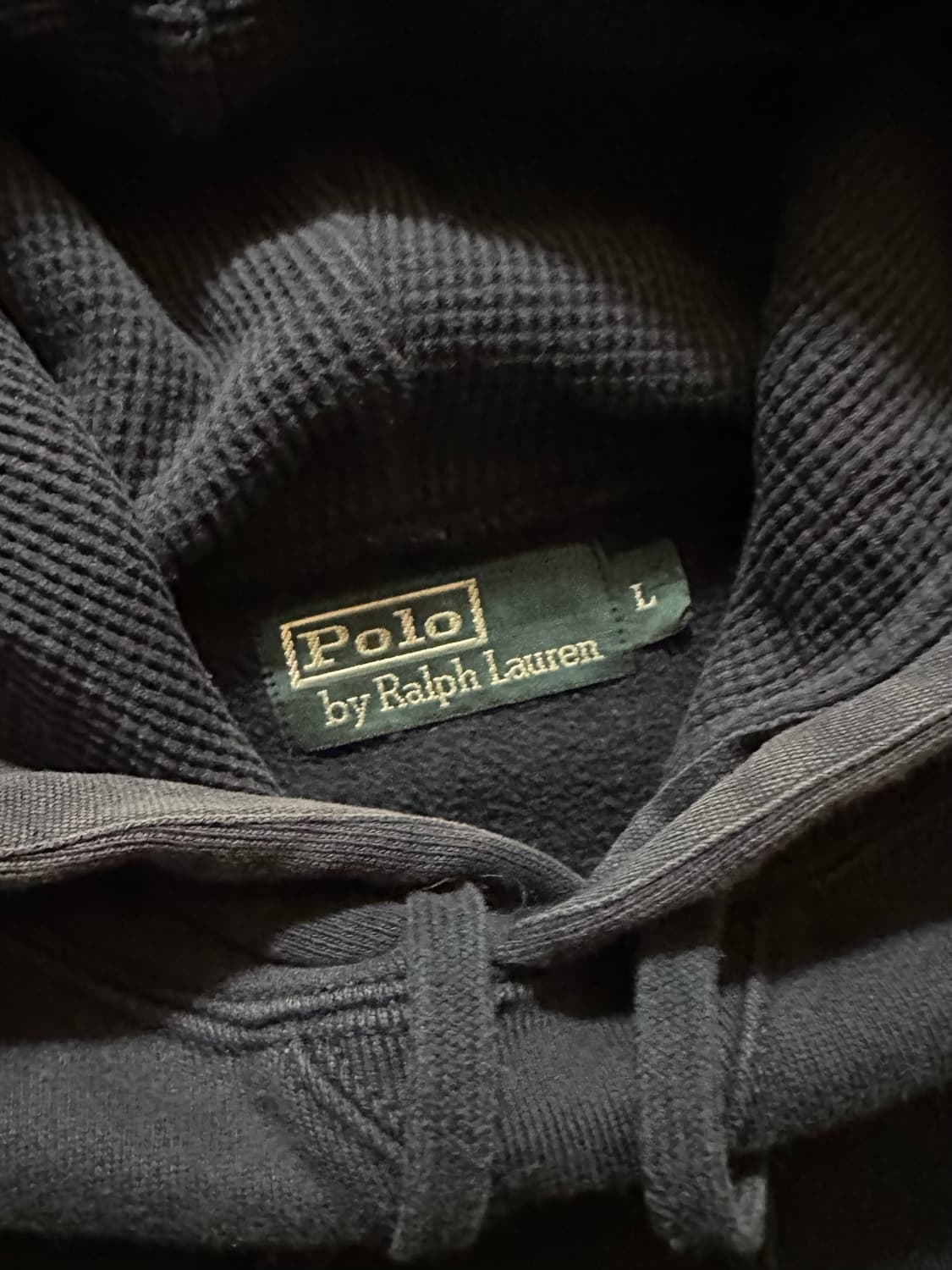 대장급 (주)두산 폴로 랄프로렌 00s 빅포니로고 네이비 써멀 후드티  상품이미지7