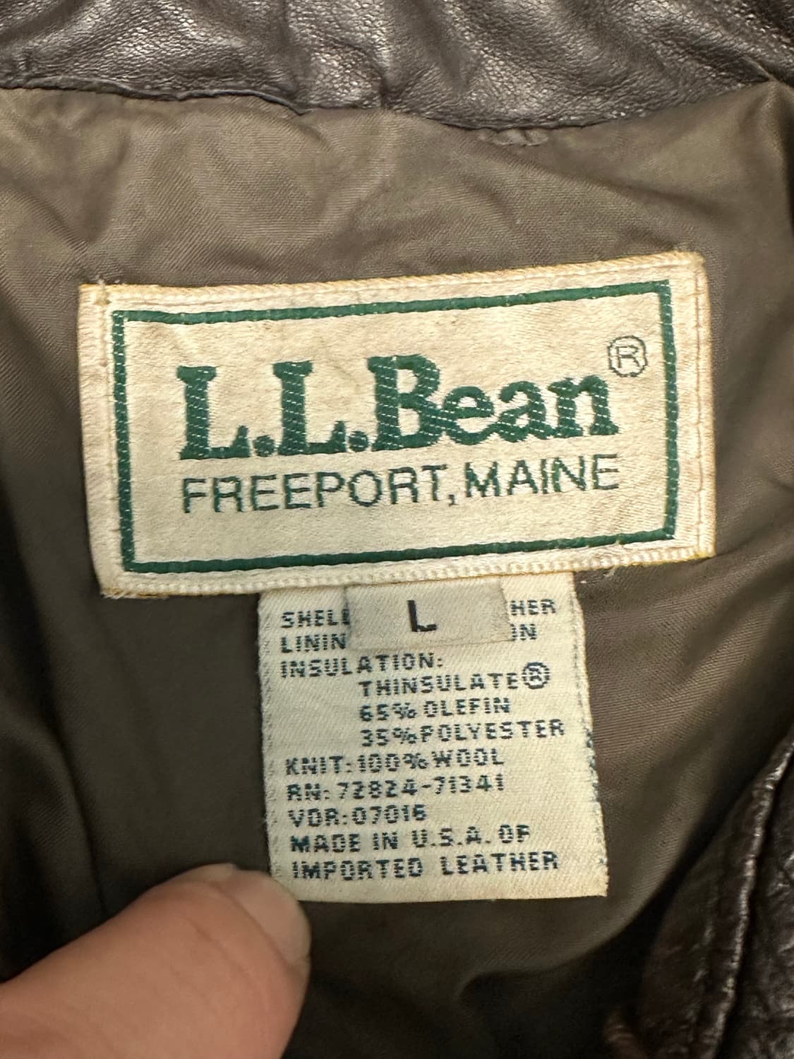 미제 엘엘빈 LL Bean a-2 고트레더 자켓 L 상품이미지2