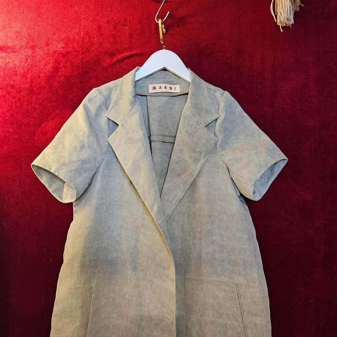 마르니(MARNI) 린넨 반팔 하프 자켓 40size 상품이미지3