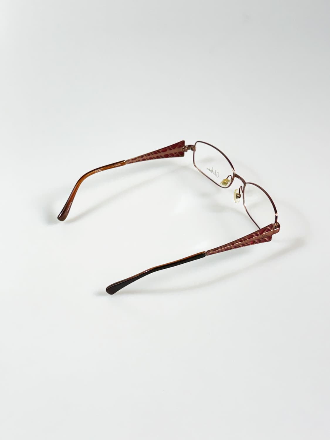 Cole Haan 슬림 스퀘어 브론즈 메탈 프레임 빈티지 안경 상품이미지4