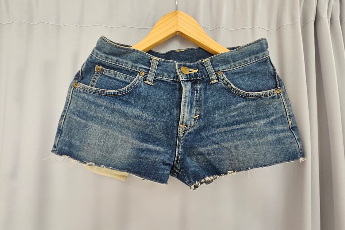 일본빈티지 ZARA 빅카라 블라우스 + Lee 데님 팬츠 세트 상품이미지6