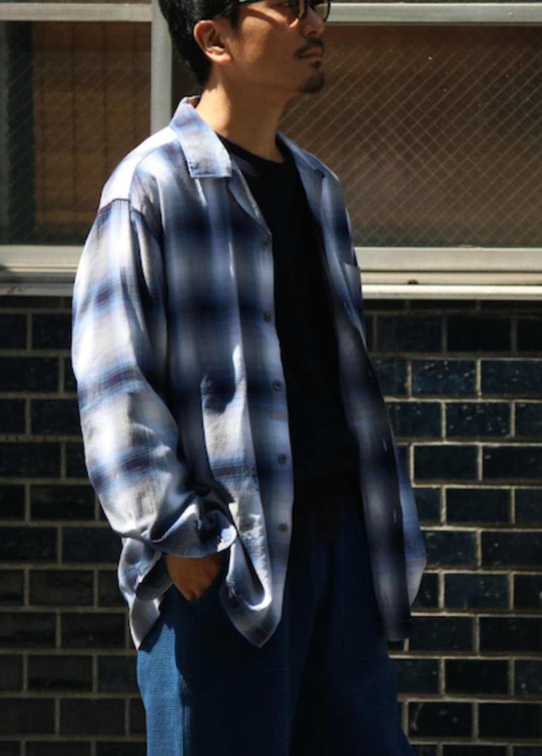 BOWWOW COTTON RAYON BLUE PLAIDS SHIRTS 상품이미지1
