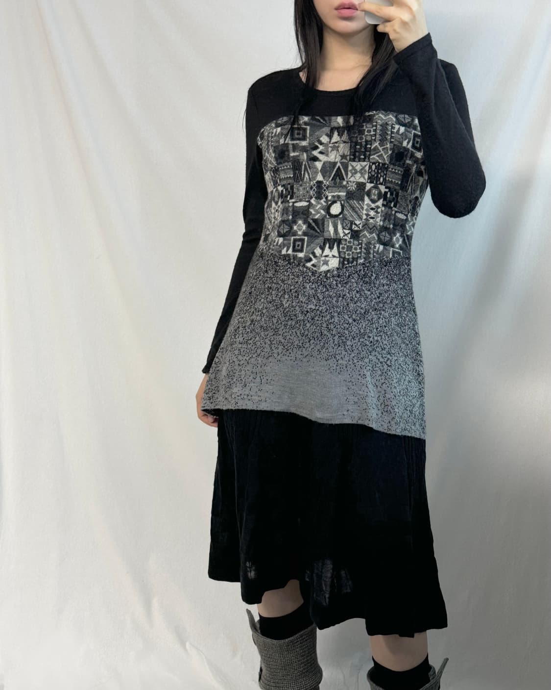 그래픽 울 니트 상품이미지8