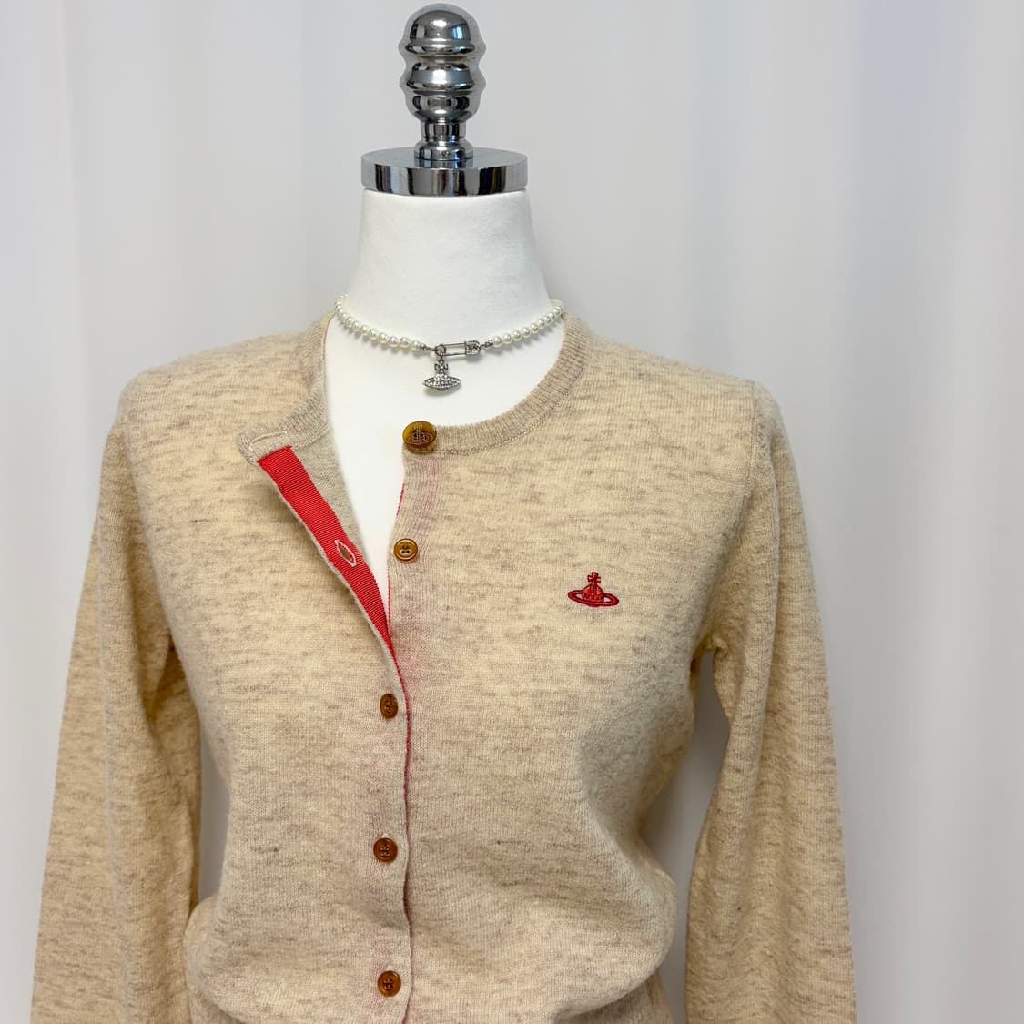 비비안웨스트우드 울 가디건 오트밀 상품이미지5