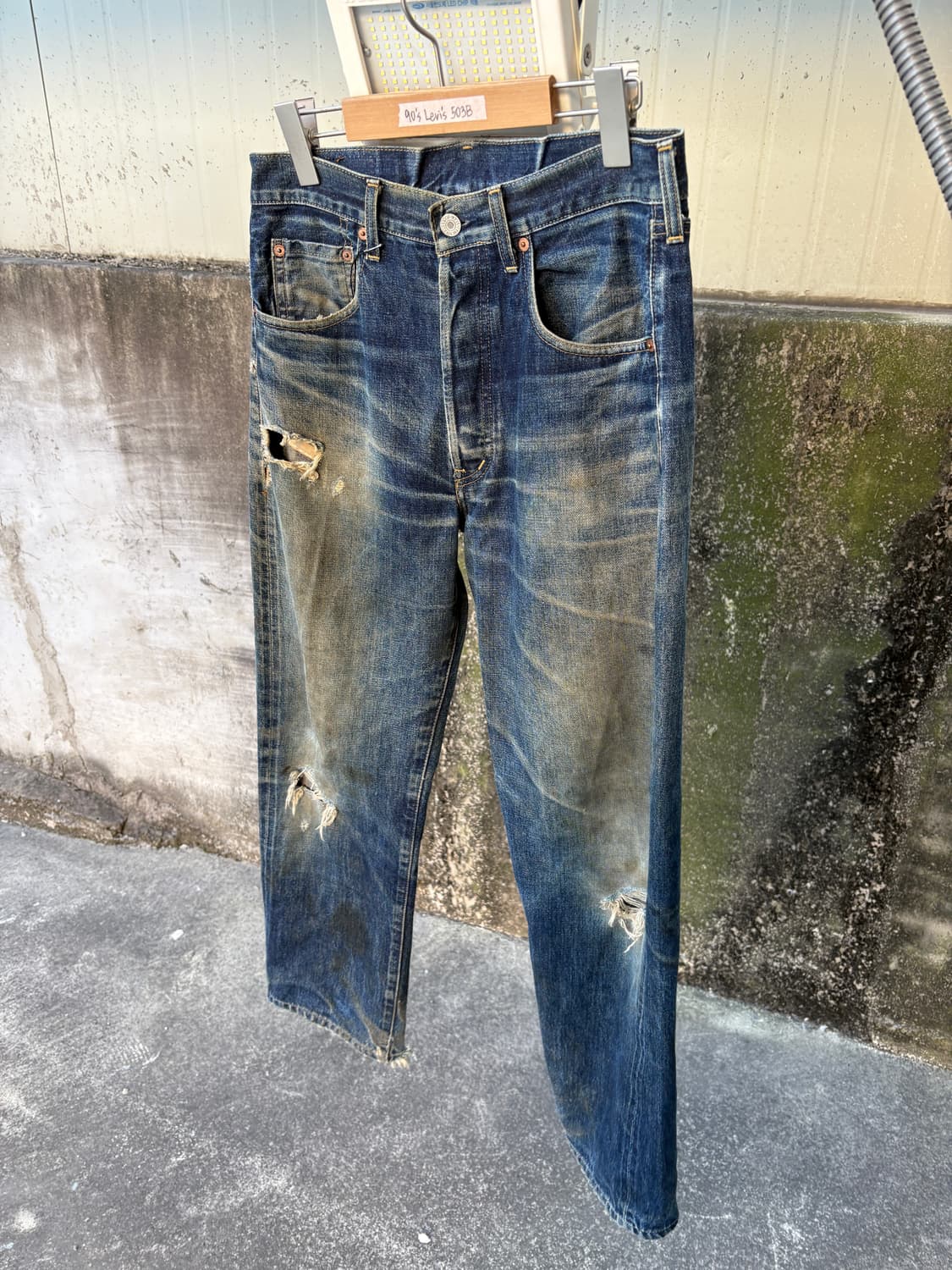 90's 리바이스 빅E 503B 셀비지 데님 팬츠 상품이미지4
