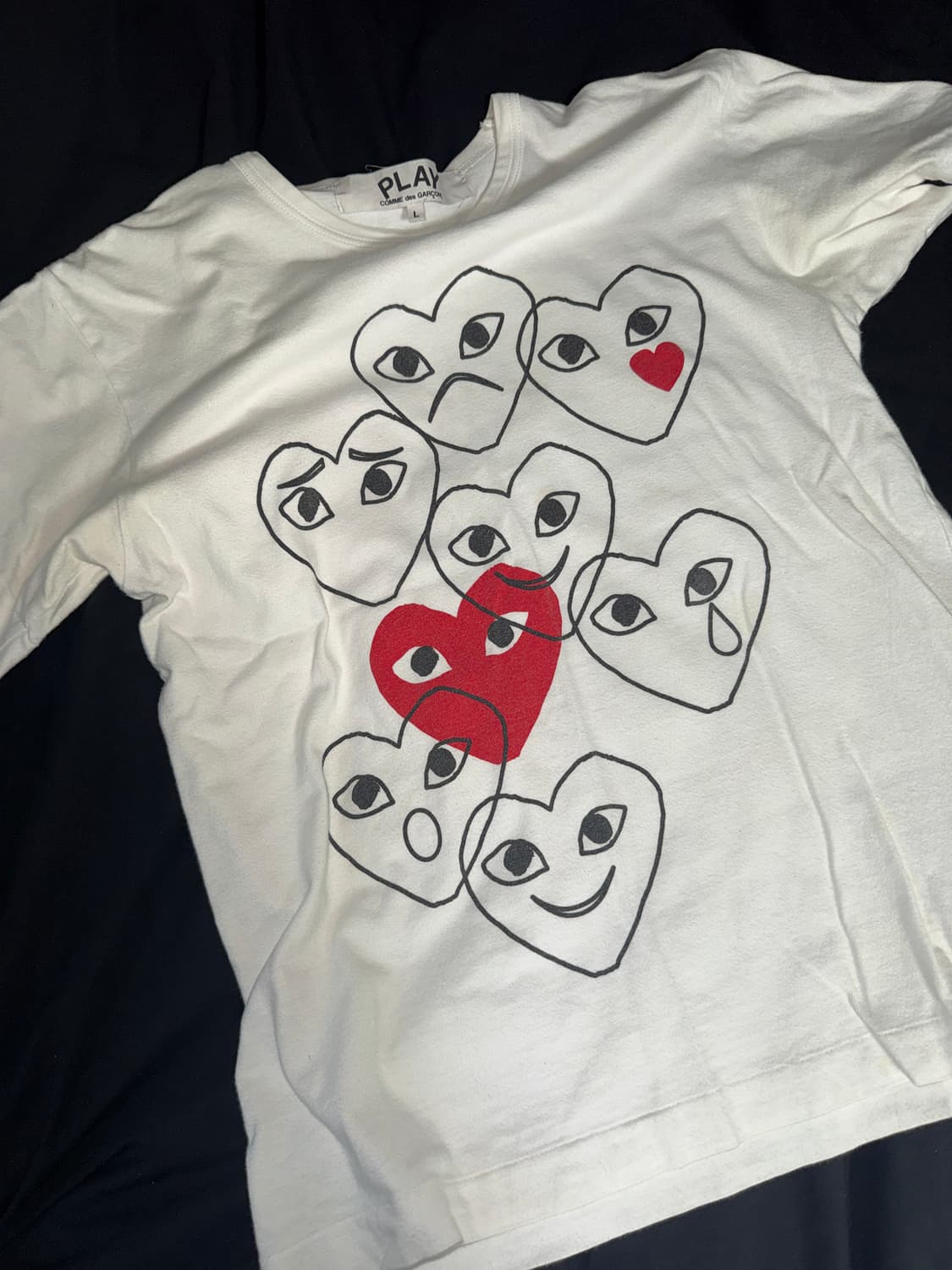 꼼데가르송 플레이 프린팅 반팔티 상품이미지1