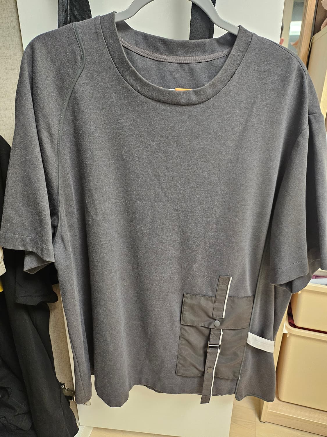 시스템옴므 포켓 견장 그레이 반팔티105(실110) 상품이미지1