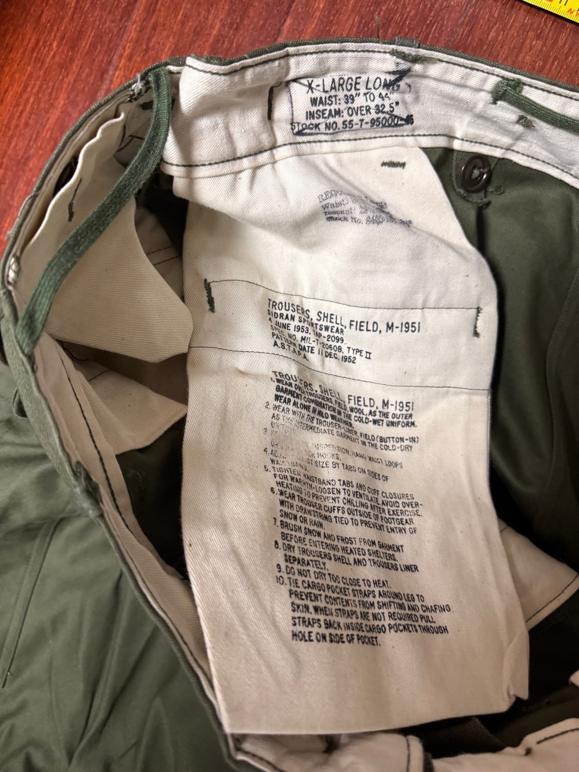 [XL] M51 팬츠 데드스탁 상품이미지8