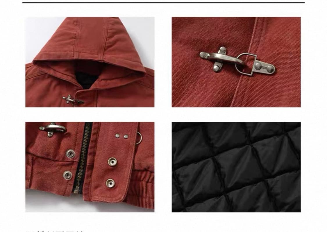 캔버스 후드자켓 레드 상품이미지5