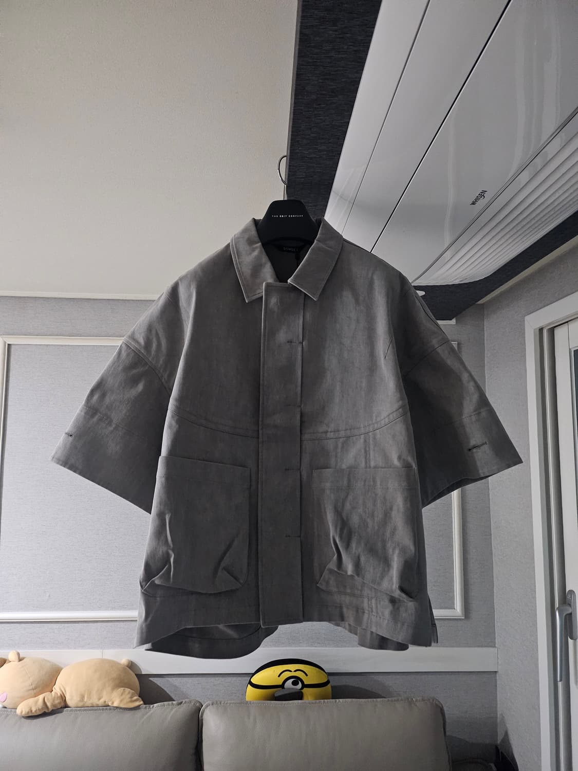 [새상품] 송지오옴므 오버핏 컬렉션 스님 반팔 셔츠 남방 46 상품이미지1