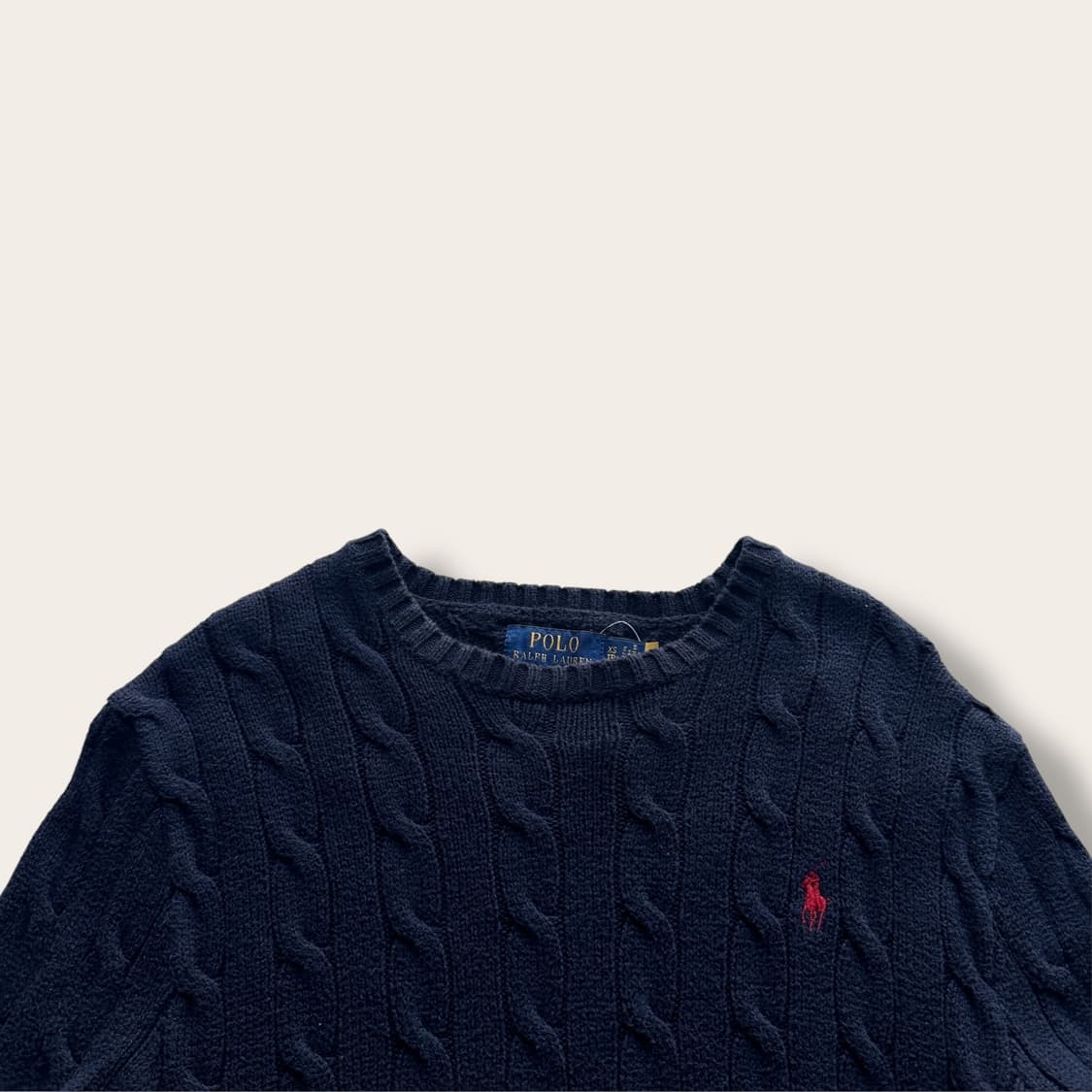 폴로 랄프로렌 네이비 케이블 니트 xs 상품이미지2