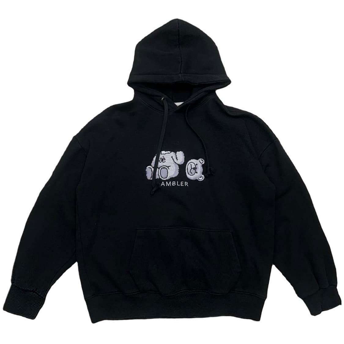 앰블러 웁스 베어 오버핏 기모 후드티 S 상품이미지1