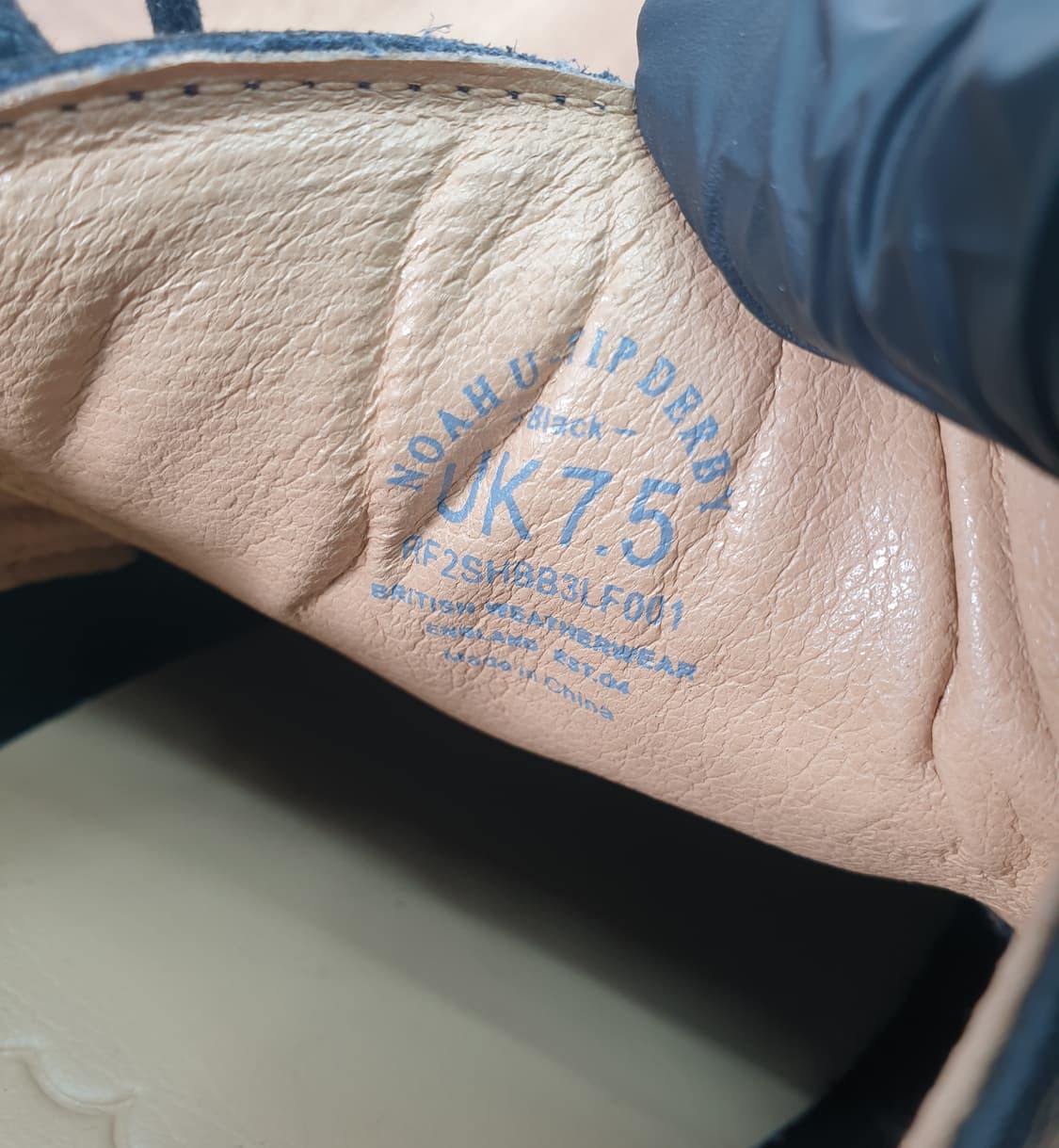 [265]락피쉬 노아 U팁 더비 블랙 상품이미지8