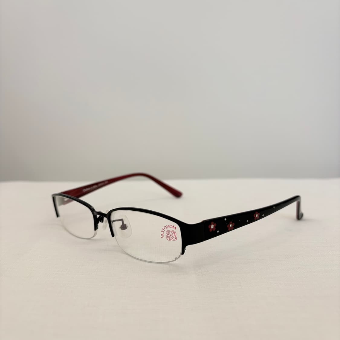 VASTONOM 블랙 플라워패턴 반무테 상품이미지1