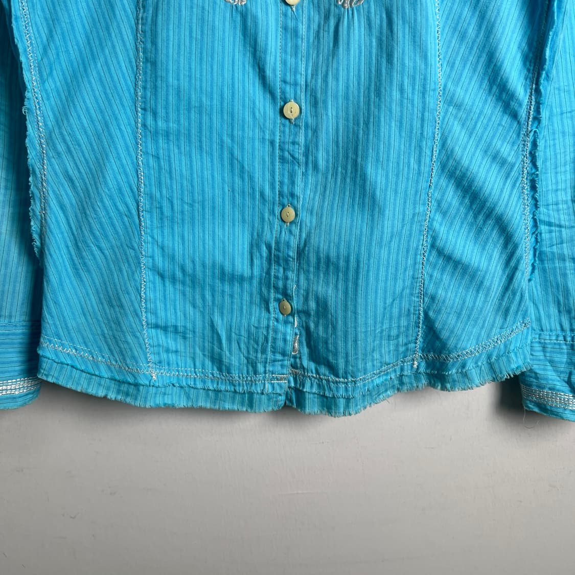 usa vtg 빈티지 자수 블루 웨스턴 셔츠 S 상품이미지6