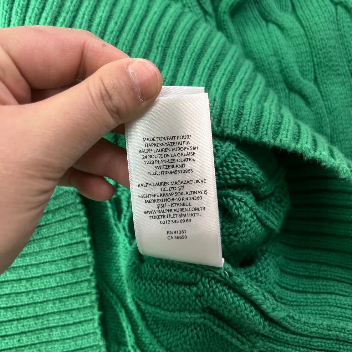 100 폴로랄프로렌 신형라벨 꽈배기 니트 상품이미지6