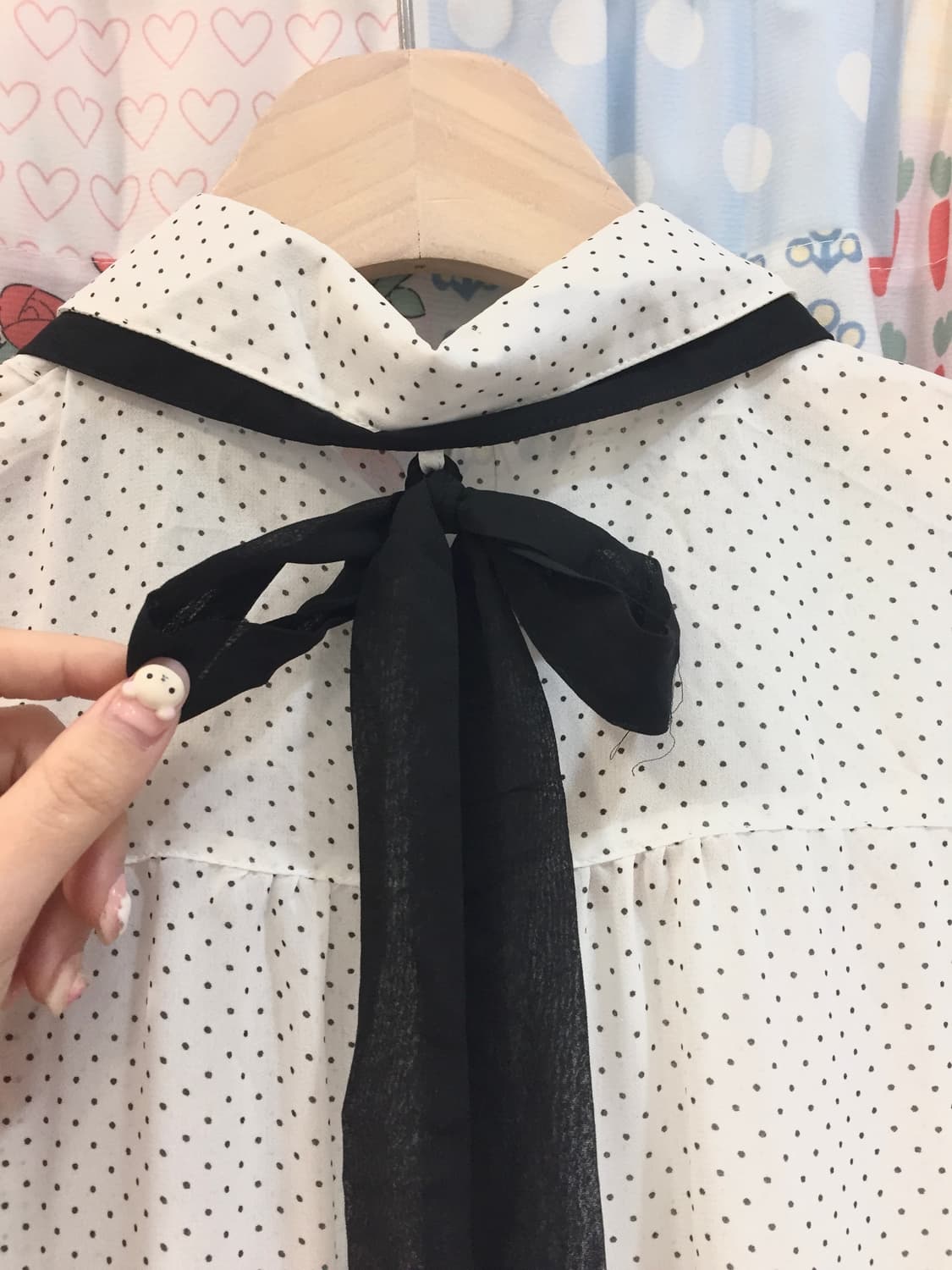 깜냥이 로걀 도트 블라우스 🐈‍⬛☁ 상품이미지9